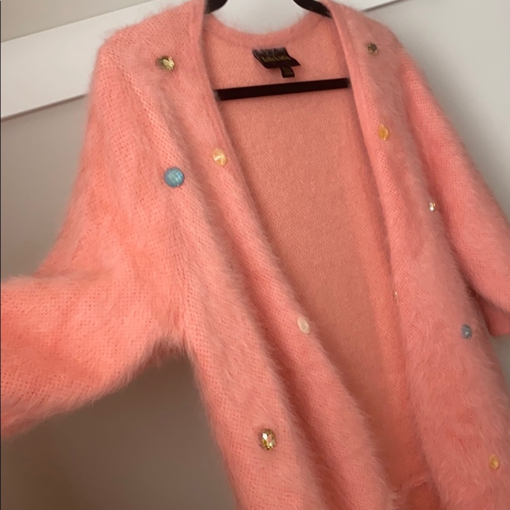 Korean Fashion sweater cardigan with Gem Stones